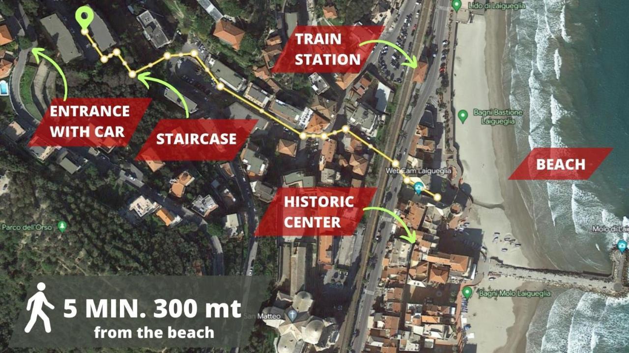 Vista Mare & 300Mt Da Spiaggia Con Freeparking E Ac Laigueglia Exteriér fotografie